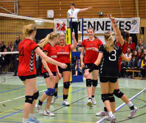 2012-02-09 SFG1 vs Bonn Jubel Endlich wieder Jubel beim Heimspiel